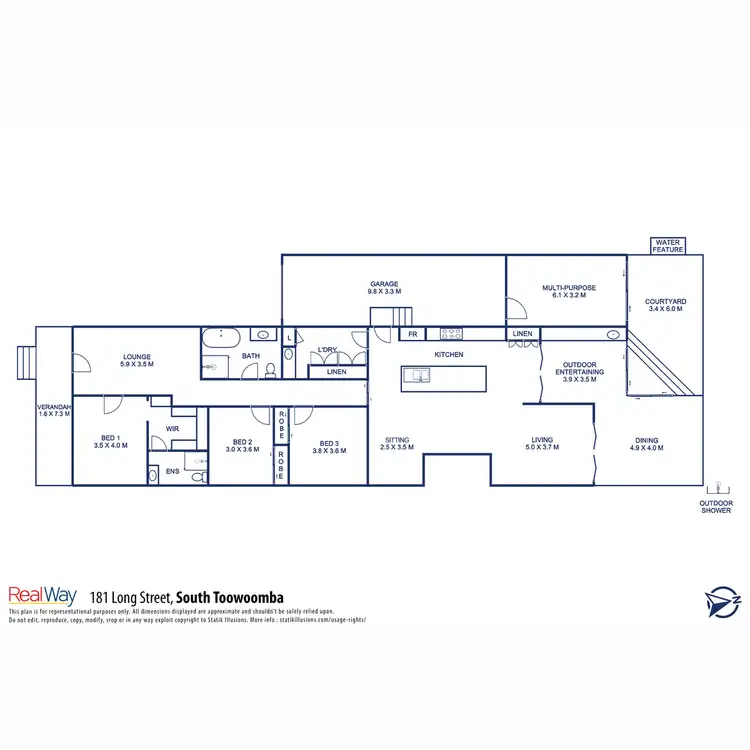 Floorplan of Homely house listing, 181 Long Street, South Toowoomba QLD 4350