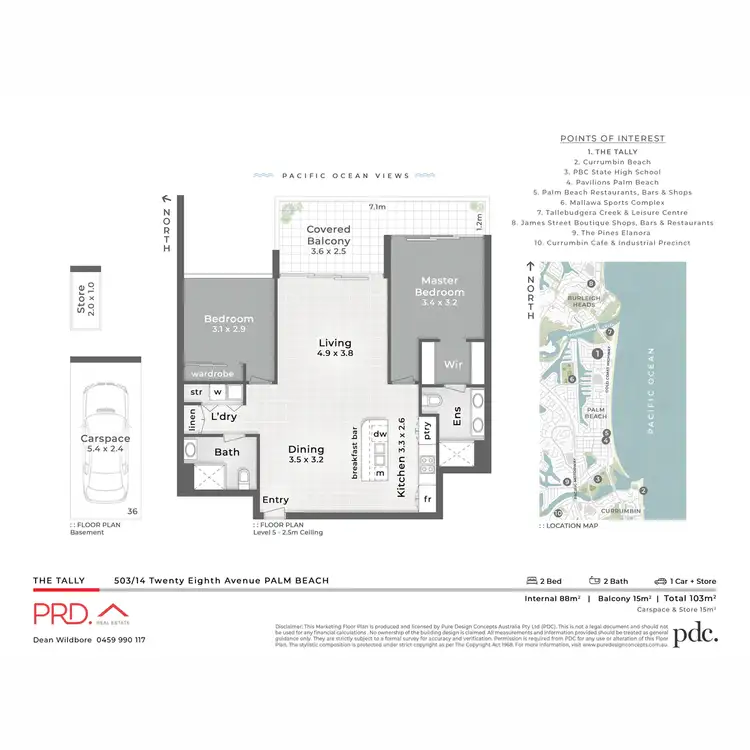 Floorplan of Homely unit listing, 503/14 Twenty Eighth Avenue, Palm Beach QLD 4221