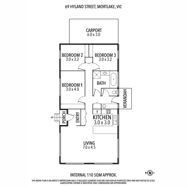 Floorplan of Homely house listing, 69 Hyland Street, Mortlake VIC 3272