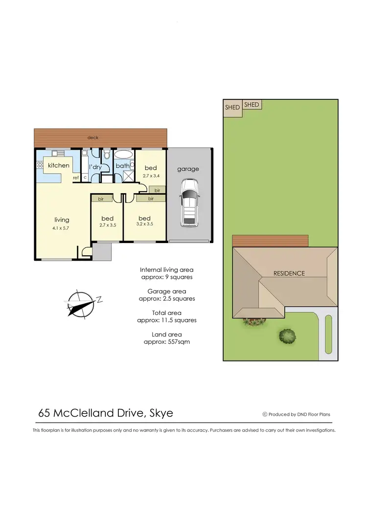 Floorplan of Homely house listing, 65 McClelland Drive, Skye VIC 3977