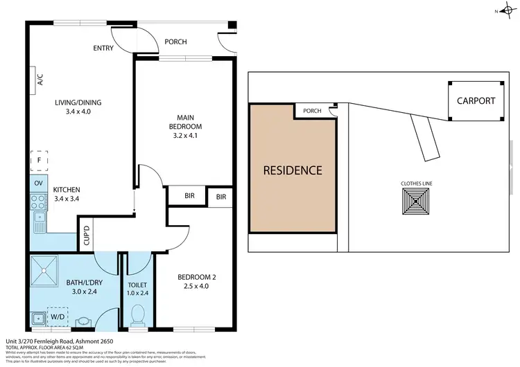Floorplan of Homely unit listing, 3/270 Fernleigh Road, Ashmont NSW 2650