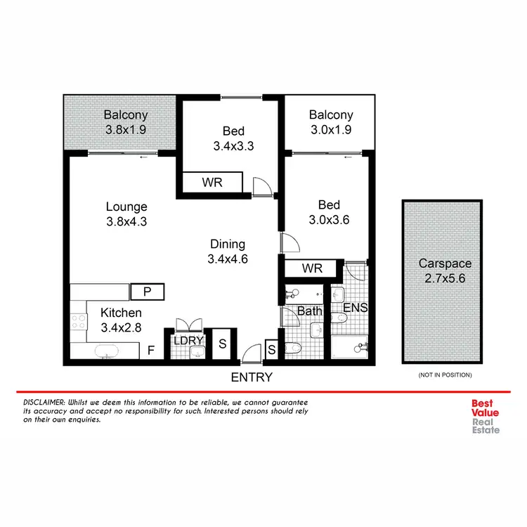 Floorplan of Homely unit listing, 43/16-24 Oxford Street, Blacktown NSW 2148