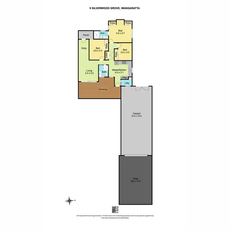 Floorplan of Homely house listing, 9 Silverwood Grove, Wangaratta VIC 3677