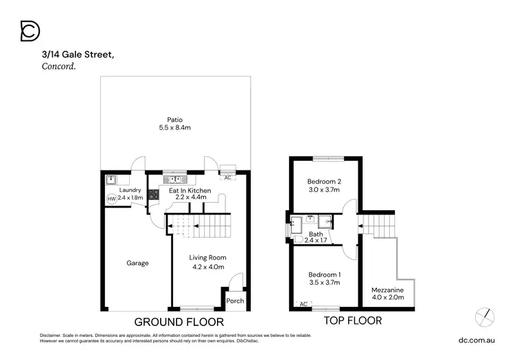 Floorplan of Homely townhouse listing, 3/14 Gale Street, Concord NSW 2137