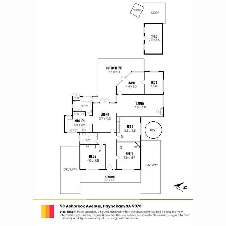 Floorplan of Homely house listing, 50 Ashbrook Avenue, Payneham SA 5070