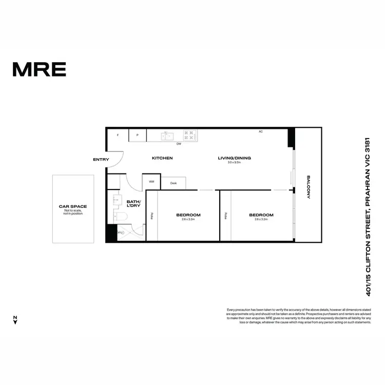Floorplan of Homely apartment listing, 401/15 Clifton Street, Prahran VIC 3181