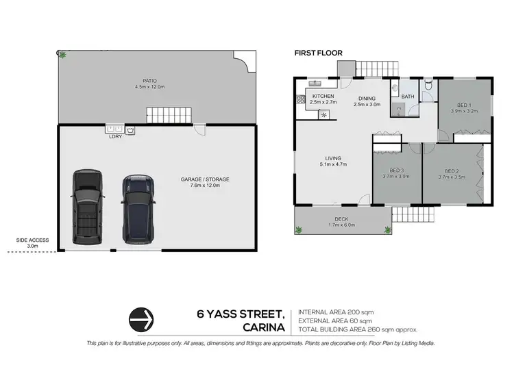 Floorplan of Homely house listing, 6 Yass Street, Carina QLD 4152