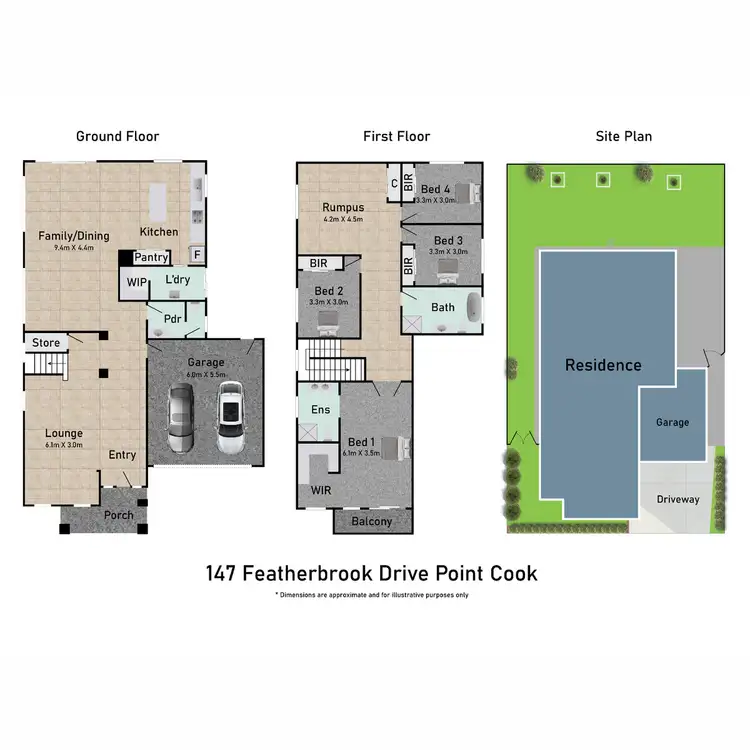 Floorplan of Homely house listing, 147 Featherbrook Drive, Point Cook VIC 3030
