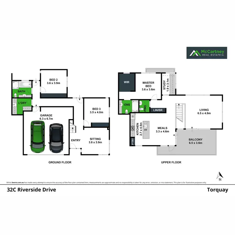 Floorplan of Homely townhouse listing, 32C Riverside Drive, Torquay VIC 3228