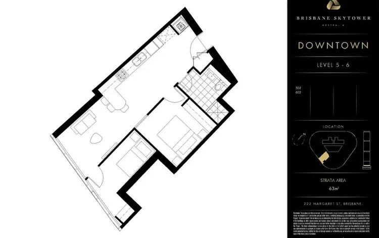 Floorplan of Homely apartment listing, 602/222 Margaret Street, Brisbane City QLD 4000