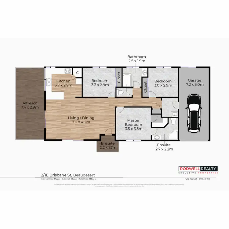 Floorplan of Homely semi-detached listing, 2/1E Brisbane Street, Beaudesert QLD 4285
