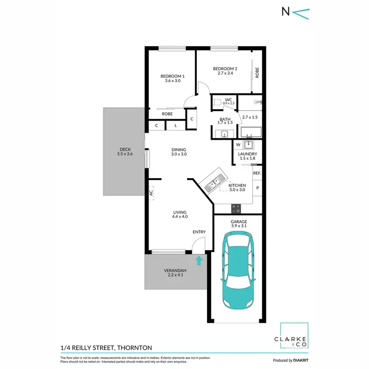 Floorplan of Homely unit listing, 1/4 Reilly Street, Thornton NSW 2322