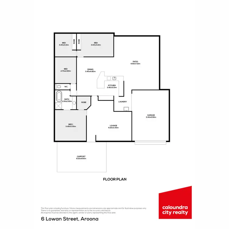 Floorplan of Homely house listing, 6 Lowan Street, Aroona QLD 4551