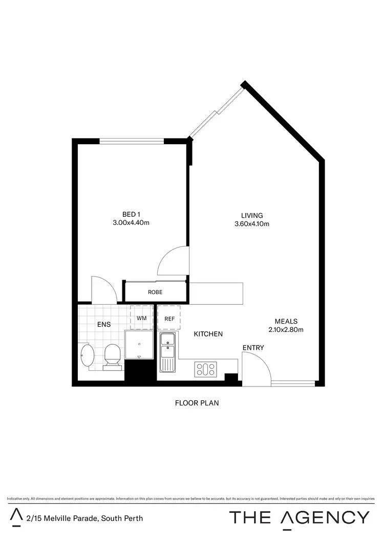 Floorplan of Homely apartment listing, 2/15 Melville Parade, South Perth WA 6151