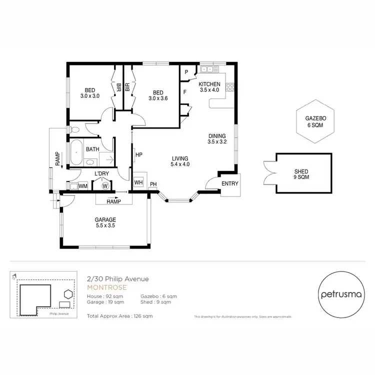 Floorplan of Homely villa listing, 2/30 Philip Avenue, Montrose TAS 7010