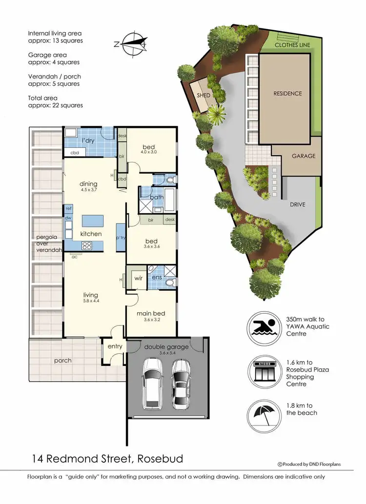 Floorplan of Homely house listing, 14 Redmond Court, Rosebud VIC 3939