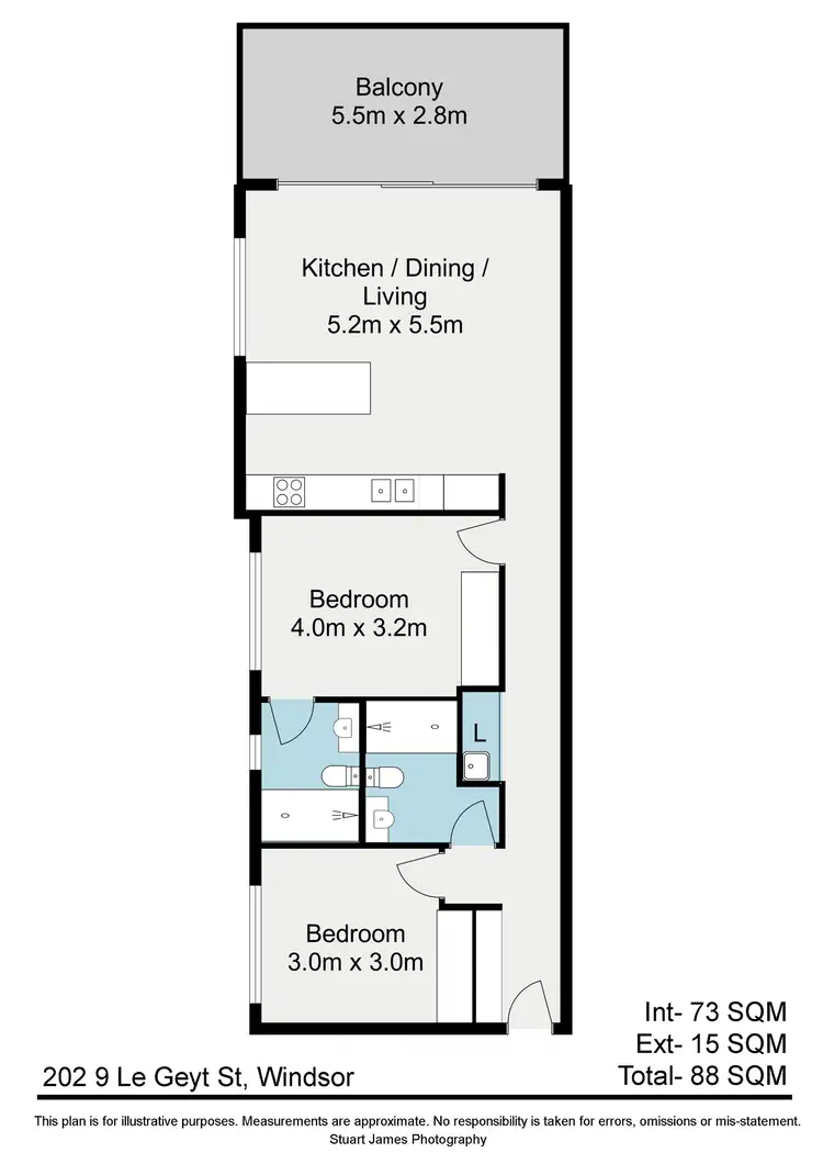 Floorplan of Homely unit listing, 202/9 Le Geyt Street, Windsor QLD 4030