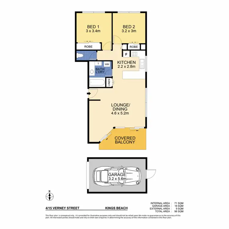 Floorplan of Homely unit listing, 4/15 Verney Street, Kings Beach QLD 4551