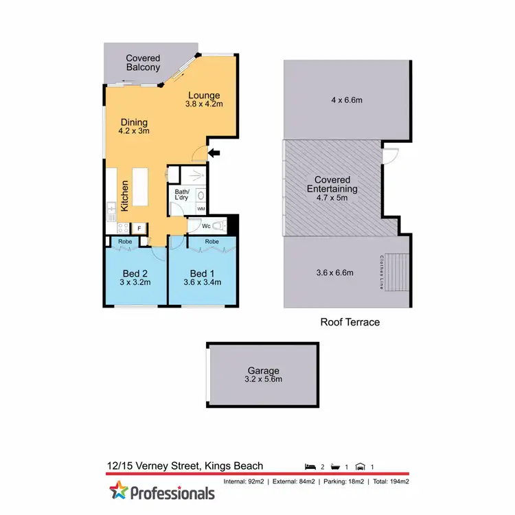 Floorplan of Homely unit listing, 12/15 Verney Street, Kings Beach QLD 4551