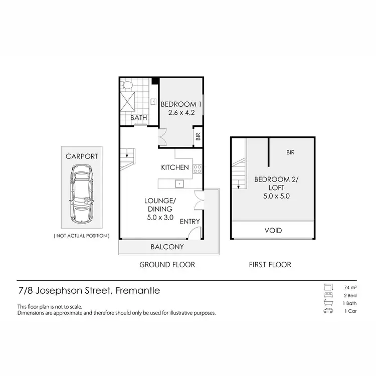 Floorplan of Homely house listing, 7/8 Josephson Street, Fremantle WA 6160