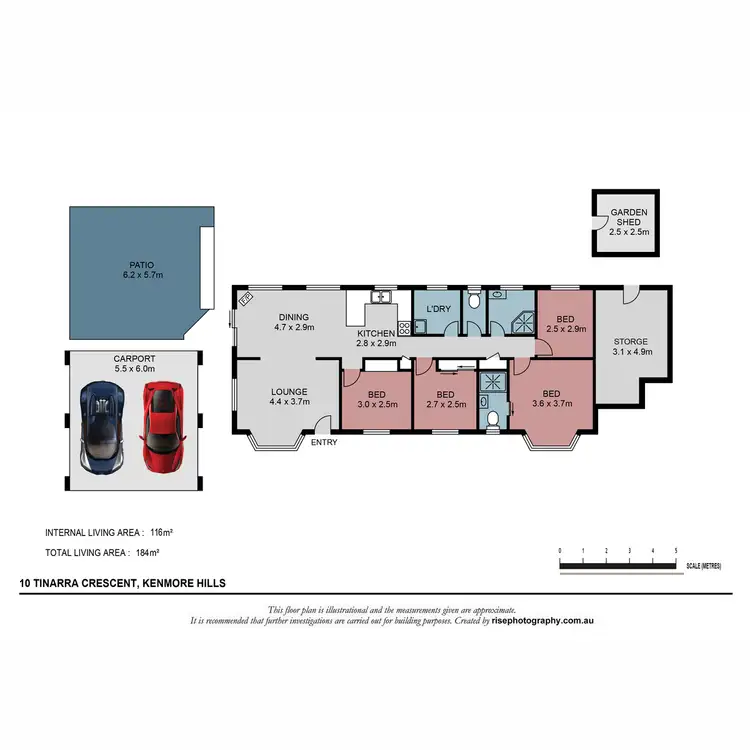 Floorplan of Homely rural property listing, 10 Tinarra Crescent, Kenmore Hills QLD 4069