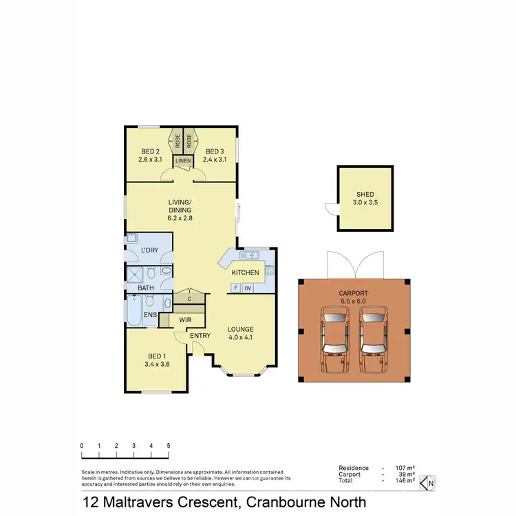 Floorplan of Homely house listing, 12 Maltravers Crescent, Cranbourne North VIC 3977