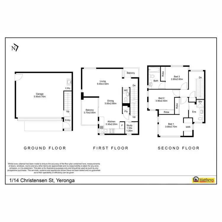 Floorplan of Homely townhouse listing, 1/14 Christensen Street, Yeronga QLD 4104