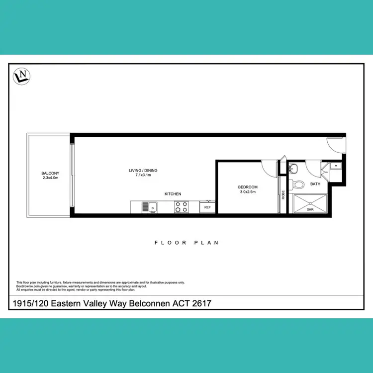 Floorplan of Homely apartment listing, 1915/120 Eastern Valley Way, Belconnen ACT 2617
