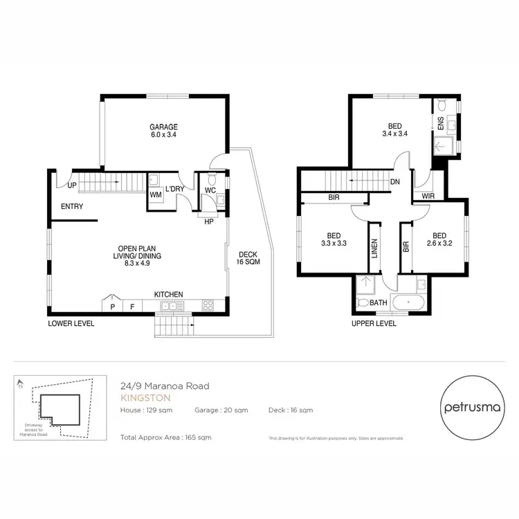 Floorplan of Homely townhouse listing, 24/9 Maranoa Road, Kingston TAS 7050
