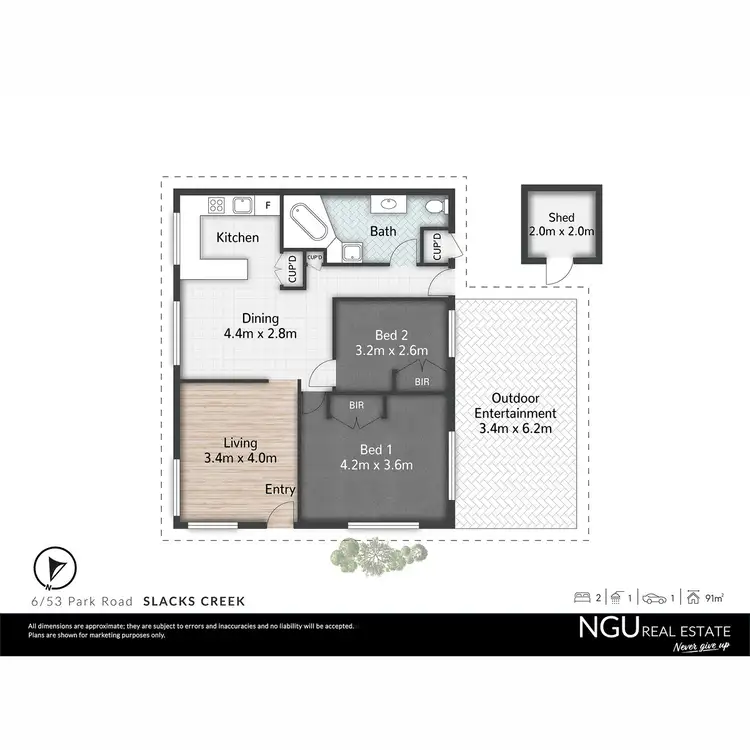 Floorplan of Homely unit listing, 6/53 Park Road, Slacks Creek QLD 4127