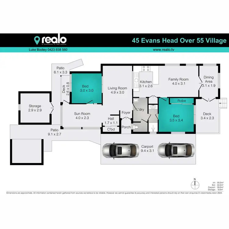 Floorplan of Homely house listing, 45/570 Woodburn - Evans Head Road, Evans Head NSW 2473