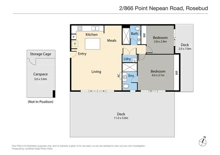 Floorplan of Homely apartment listing, 2/866 Point Nepean Road, Rosebud VIC 3939