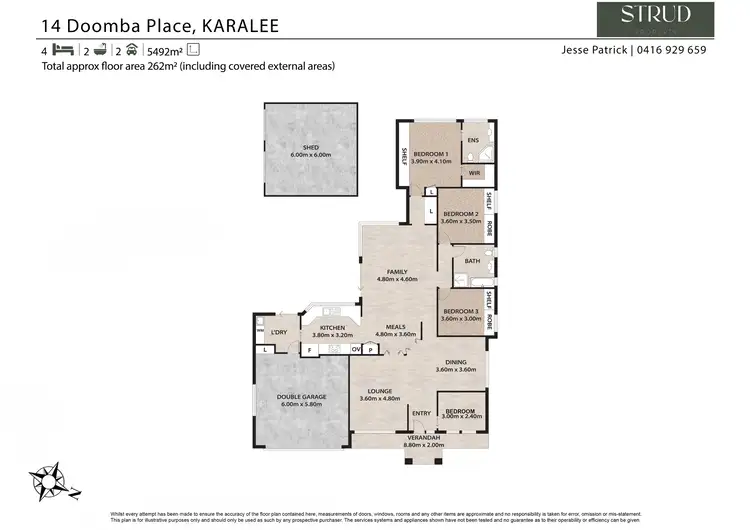 Floorplan of Homely house listing, 14 Doomba Place, Karalee QLD 4306