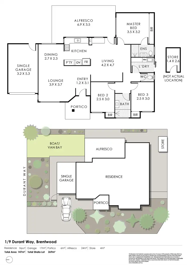 Floorplan of Homely house listing, 1/9 Durant Way, Brentwood WA 6153