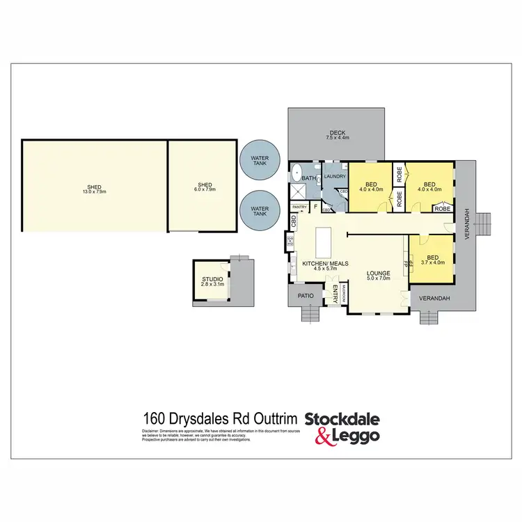 Floorplan of Homely rural property listing, 160 Drysdales Road, Outtrim VIC 3951