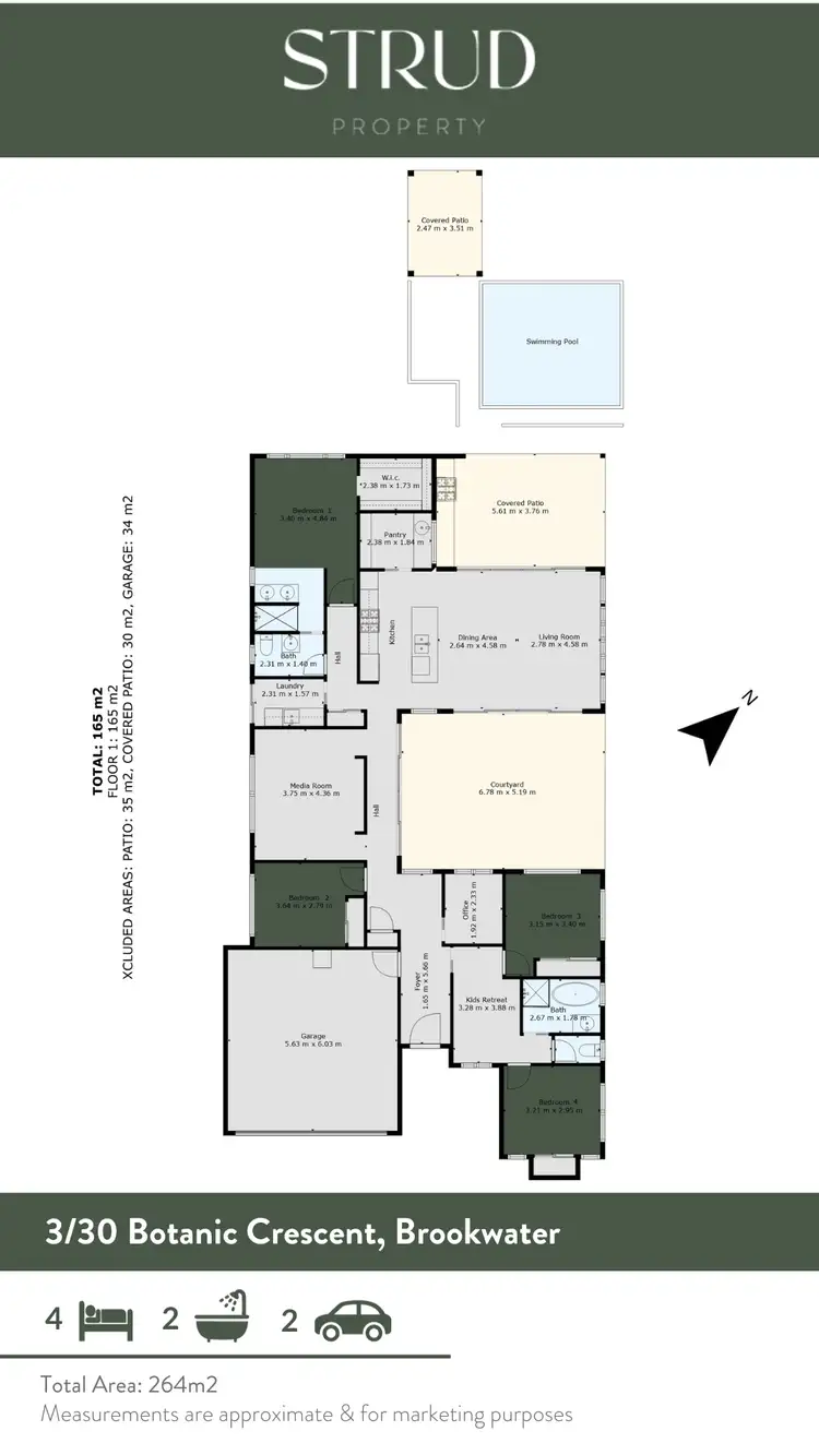 Floorplan of Homely house listing, 3/30 Botanic Crescent, Brookwater QLD 4300