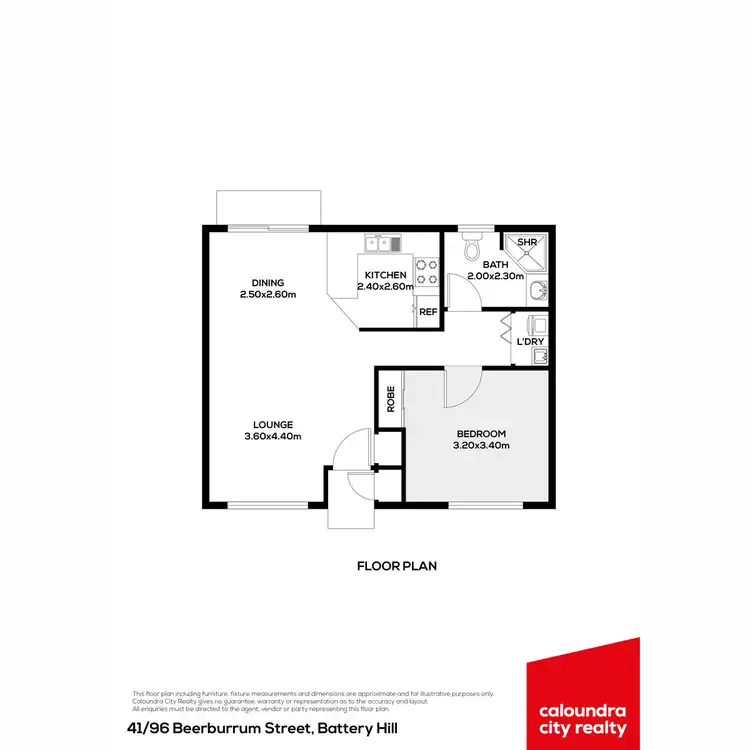 Floorplan of Homely unit listing, 41/96 Beerburrum Street, Battery Hill QLD 4551