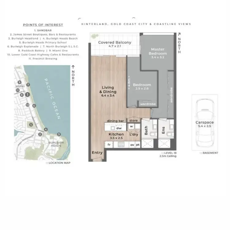 Floorplan of Homely unit listing, 131/1969-1971 Gold Coast Highway, Burleigh Heads QLD 4220
