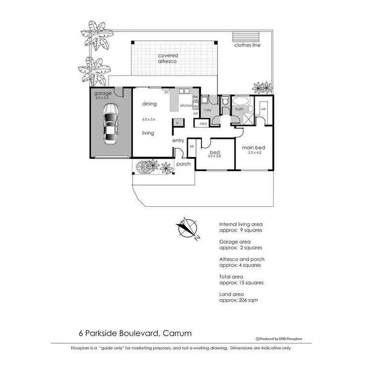 Floorplan of Homely unit listing, 6 Parkside Boulevard, Carrum VIC 3197