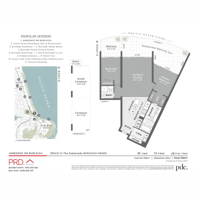 Floorplan of Homely unit listing, 2054/2-14 The Esplanade, Burleigh Heads QLD 4220