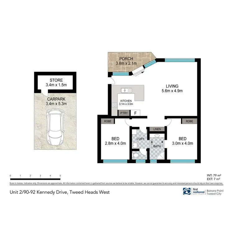 Floorplan of Homely apartment listing, 2/90-92 Kennedy Drive, Tweed Heads West NSW 2485
