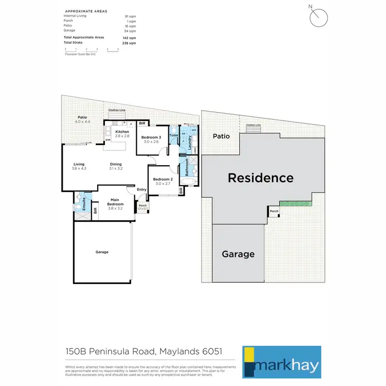 Floorplan of Homely villa listing, 150B Peninsula Road, Maylands WA 6051