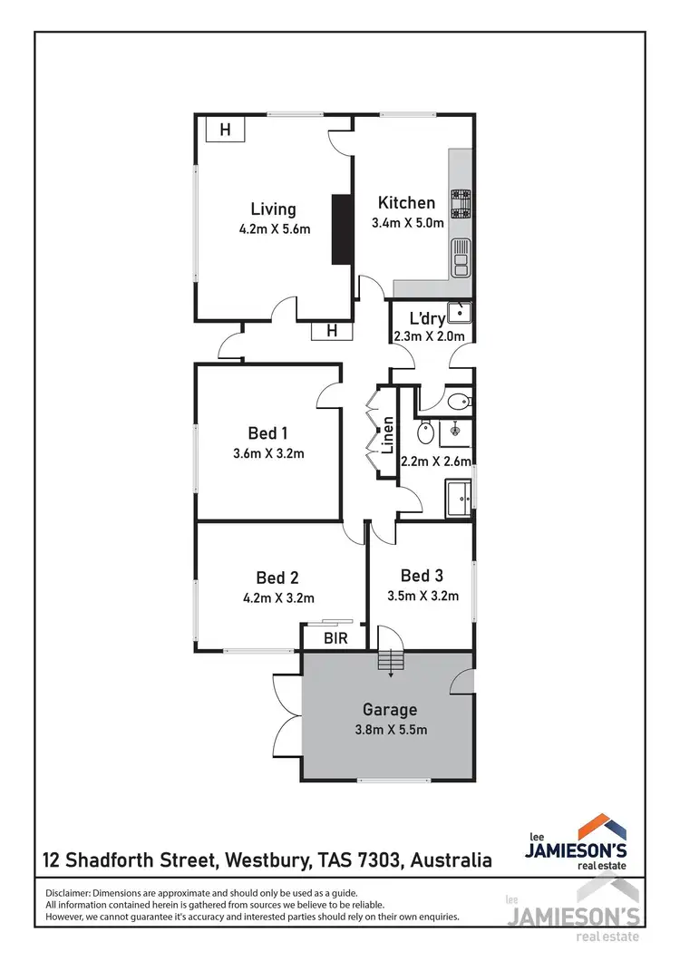 Floorplan of Homely house listing, 12 Shadforth Street, Westbury TAS 7303