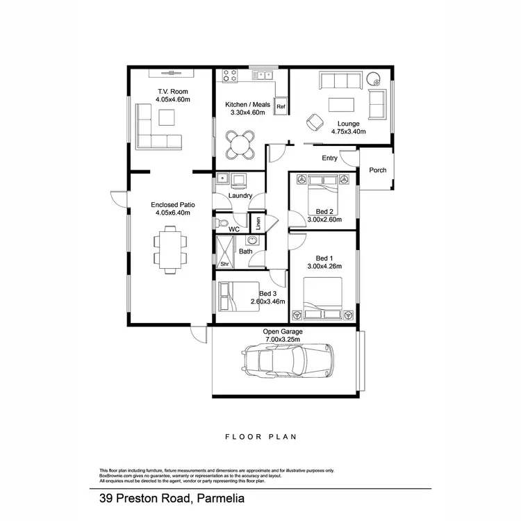 Floorplan of Homely house listing, 39 Preston Road, Parmelia WA 6167