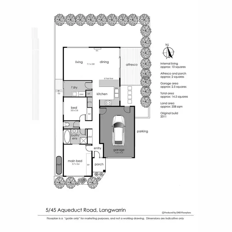Floorplan of Homely unit listing, 5/45 Aqueduct Road, Langwarrin VIC 3910
