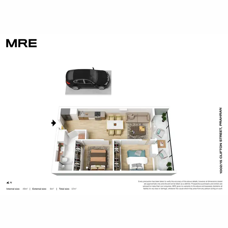 Floorplan of Homely apartment listing, 1002/15 Clifton Street, Prahran VIC 3181