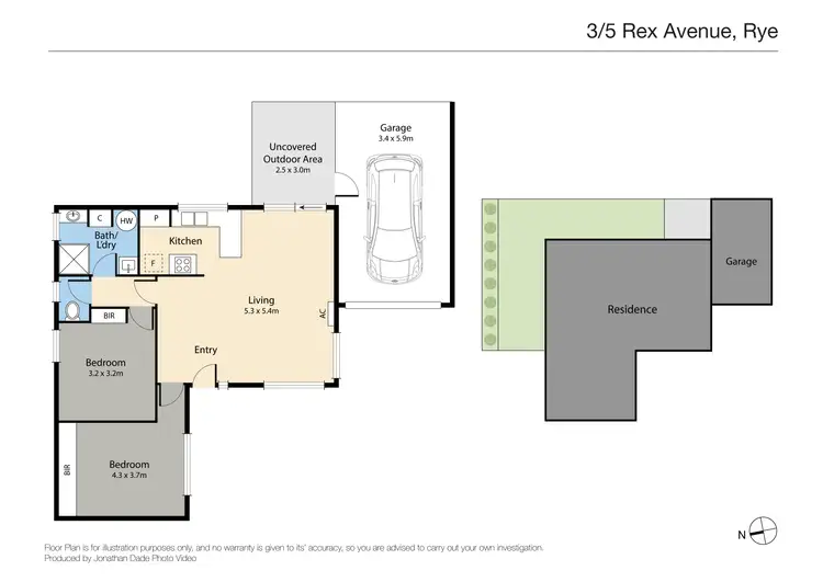 Floorplan of Homely unit listing, 3/5 Rex Avenue, Rye VIC 3941