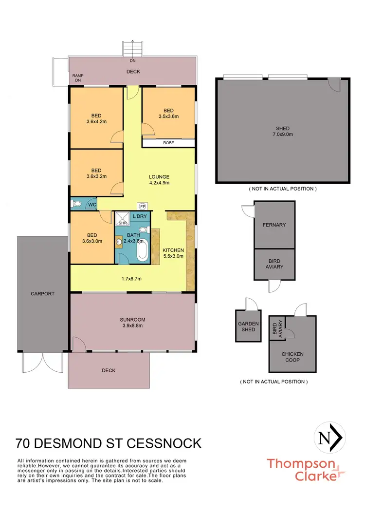Floorplan of Homely house listing, 70 Desmond Street, Cessnock NSW 2325