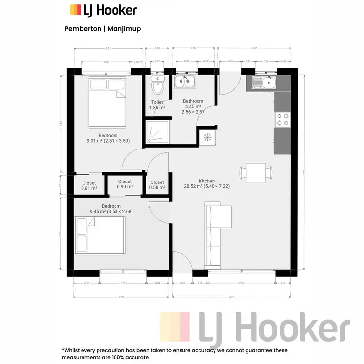 Floorplan of Homely unit listing, 1/19 Kennedy Street, Pemberton WA 6260