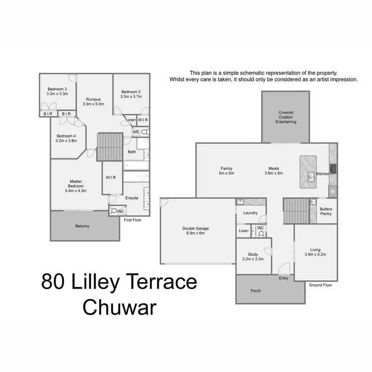 Floorplan of Homely house listing, 80 Lilley Terrace, Chuwar QLD 4306